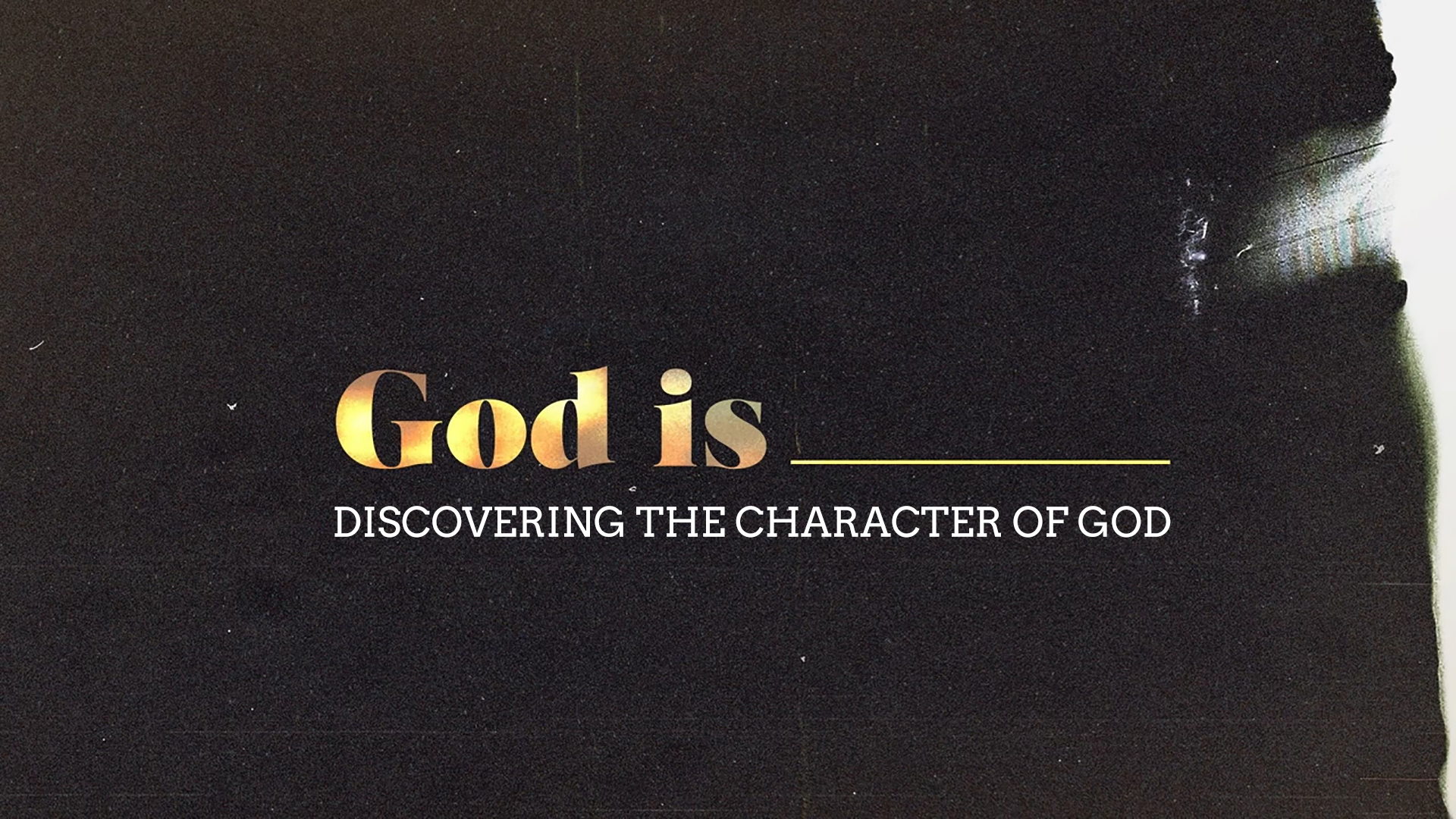 Character of God – Title
